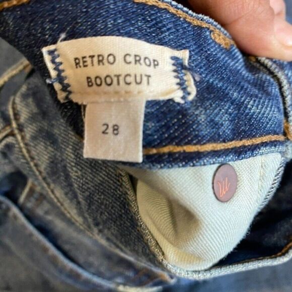 EUC Madewell Retro Crop Bootcut Jeans 28 raw hem - Picture 4 of 8